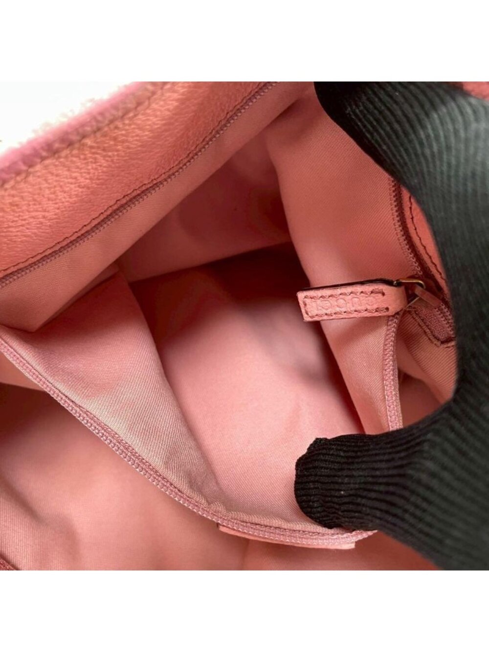 Gucci GG Tote Pink Canvas Leather Beige Logo - Picture 5 of 10
